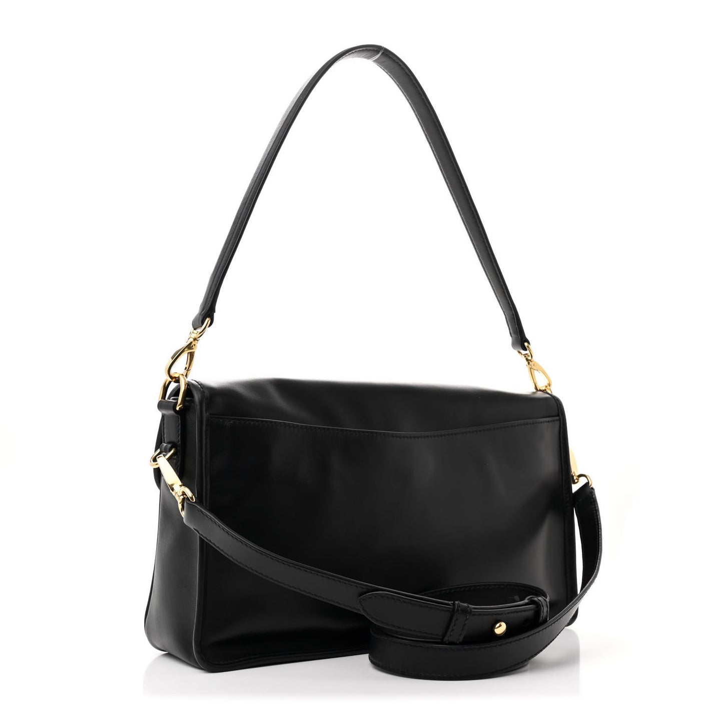 Fine Calf Penny Shoulder Bag Black