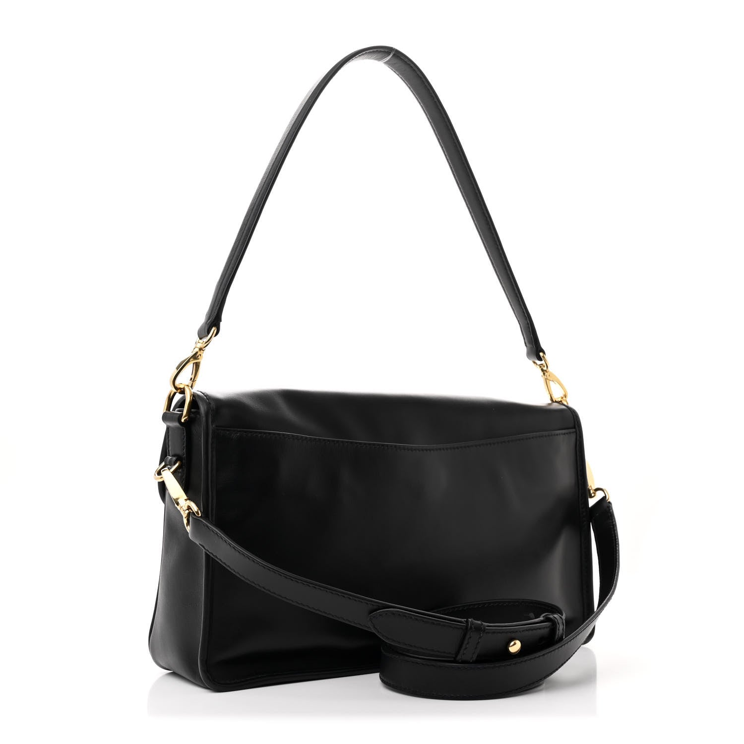 Miu Miu Fine Calf Penny Shoulder Bag Black 3 of 10