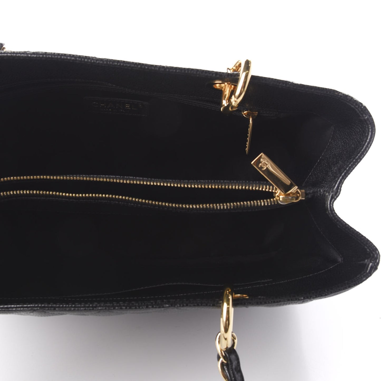 Caviar Quilted Grand Shopping Tote GST Black