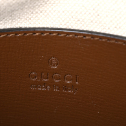 Gucci GG Supreme Monogram Web Mini Horsebit 1955 Shoulder Bag Beige Brown Sugar 6 of 10