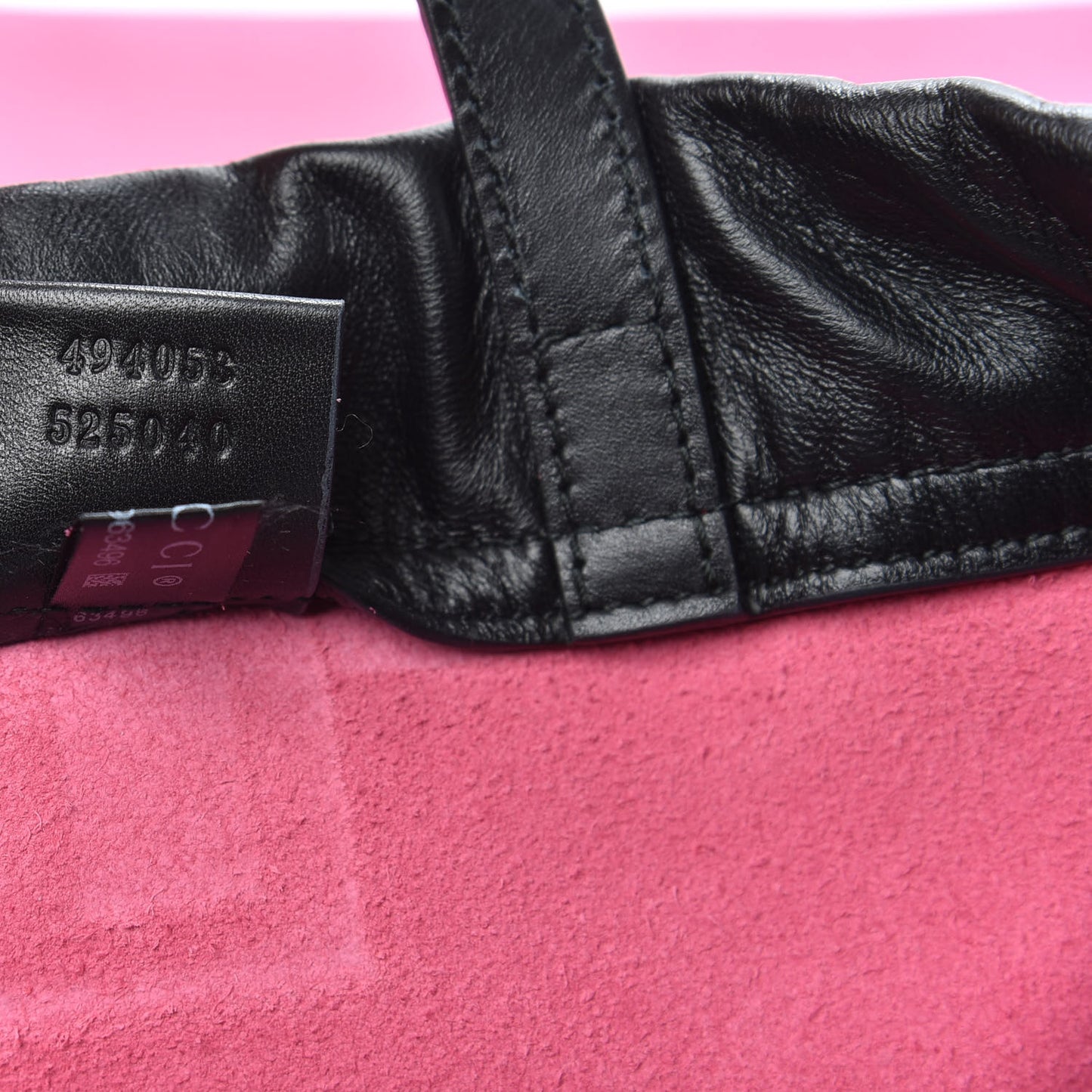 Grained Calfskin Logo Drawstring Backpack Box Pink Green Black