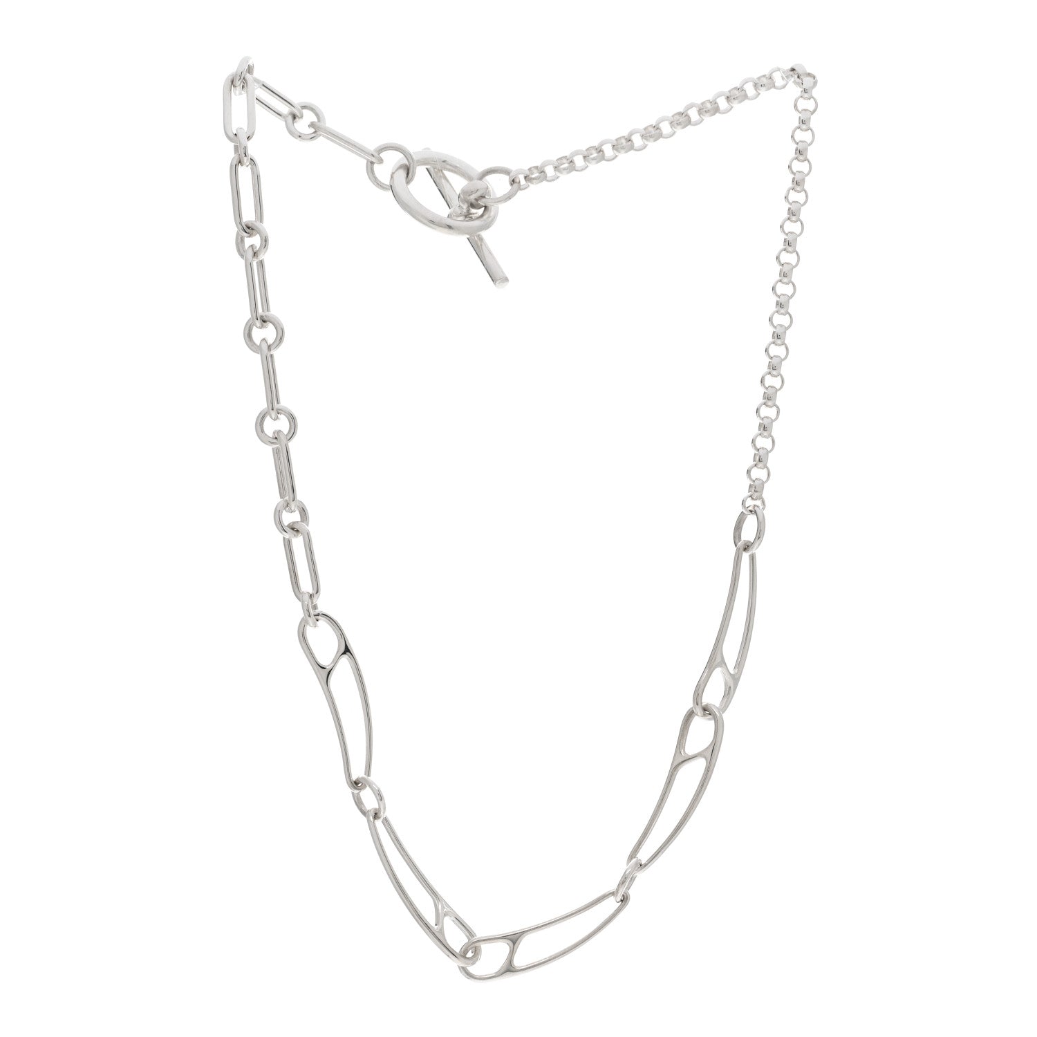 Hermes Sterling Silver Chaine d'Ancre Punk Necklace ST 3 of 4