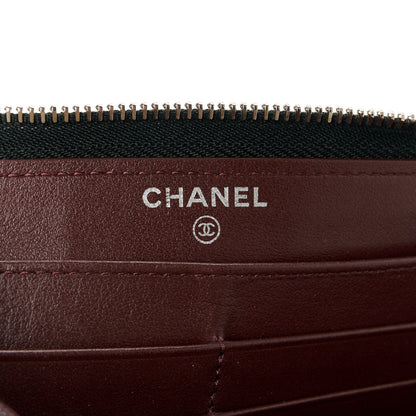 Chanel Caviar Quilted Large Gusset Zip Around Wallet Black 6 of 10