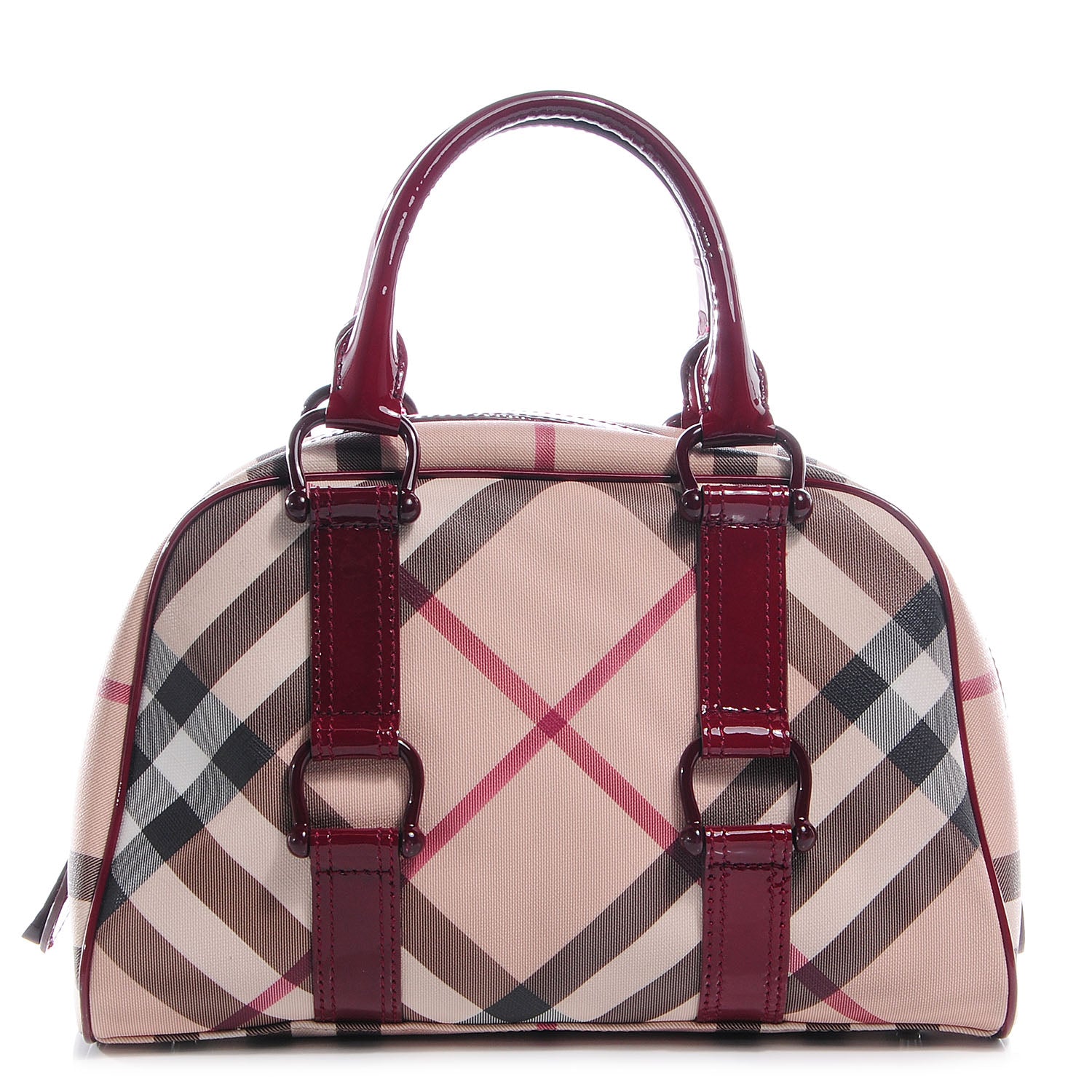Burberry Supernova Check Bowler Tote Red 1 of 8