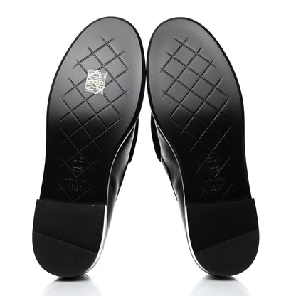 Chanel Lambskin Quilted CC Turnlock Loafers 38.5 Black 5 of 9