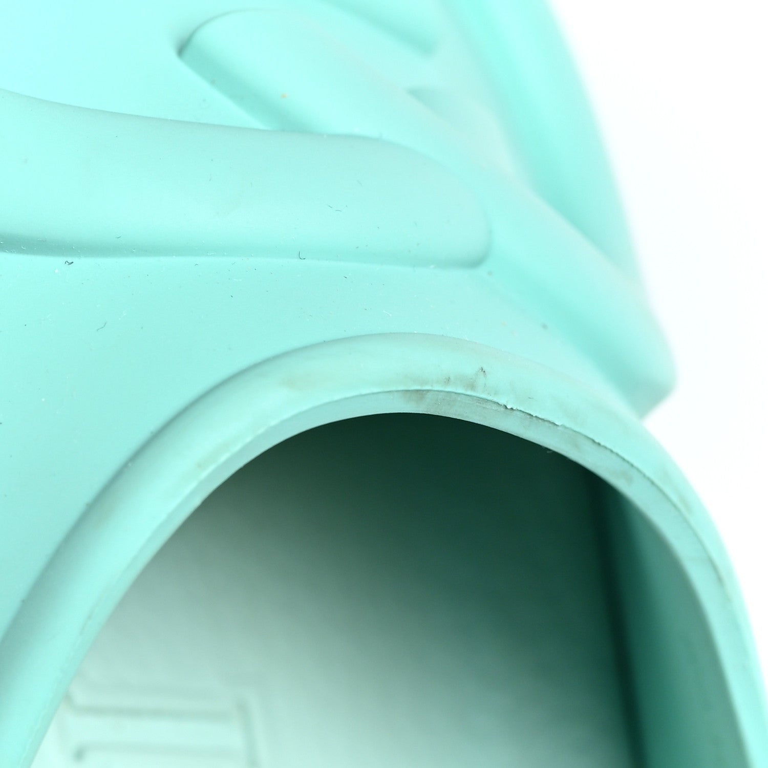Gucci Soft Rubber Womens Interlocking G Platform 42mm Slide Sandals 39 Bright Aqua 8 of 8