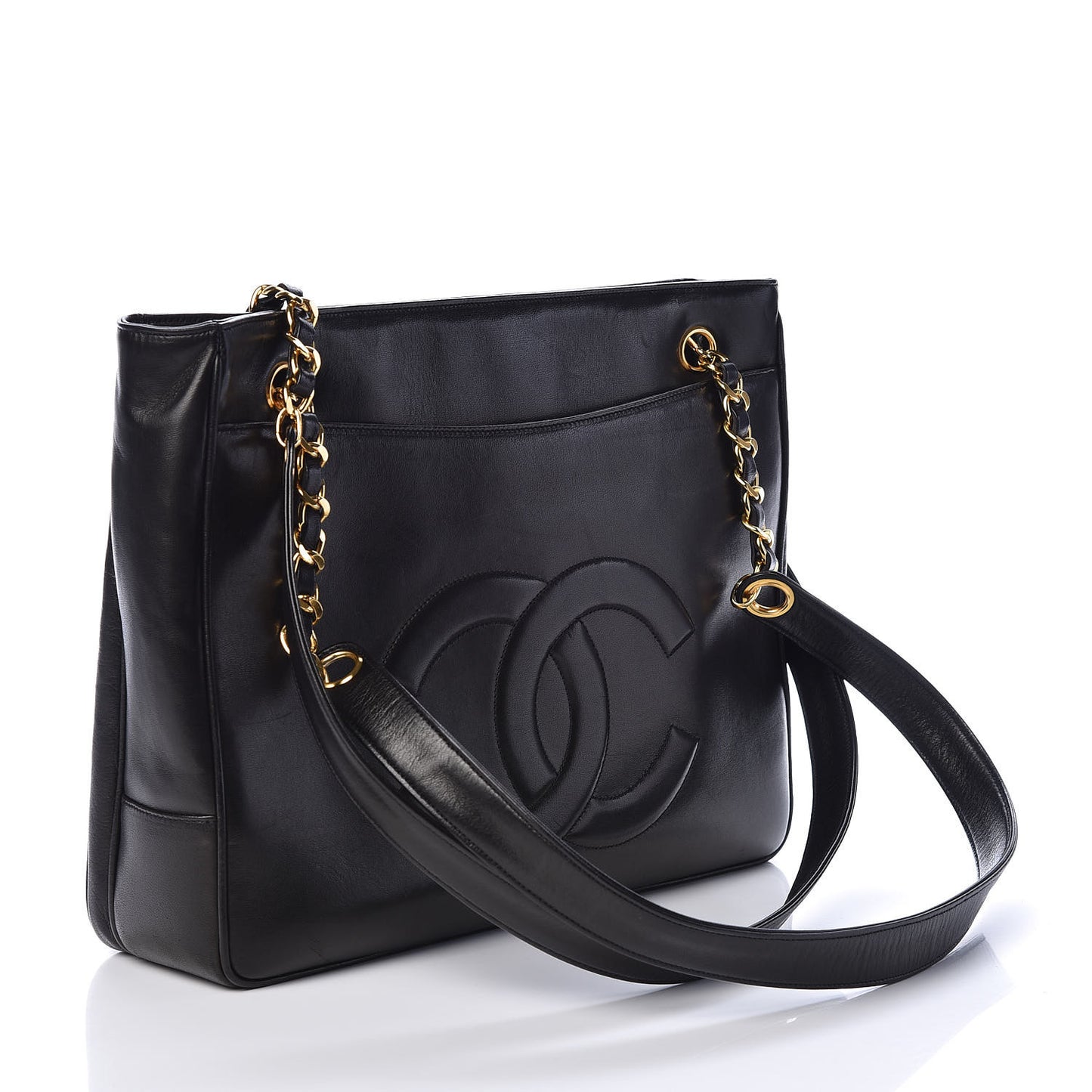 Lambskin Flap Shoulder Bag Black