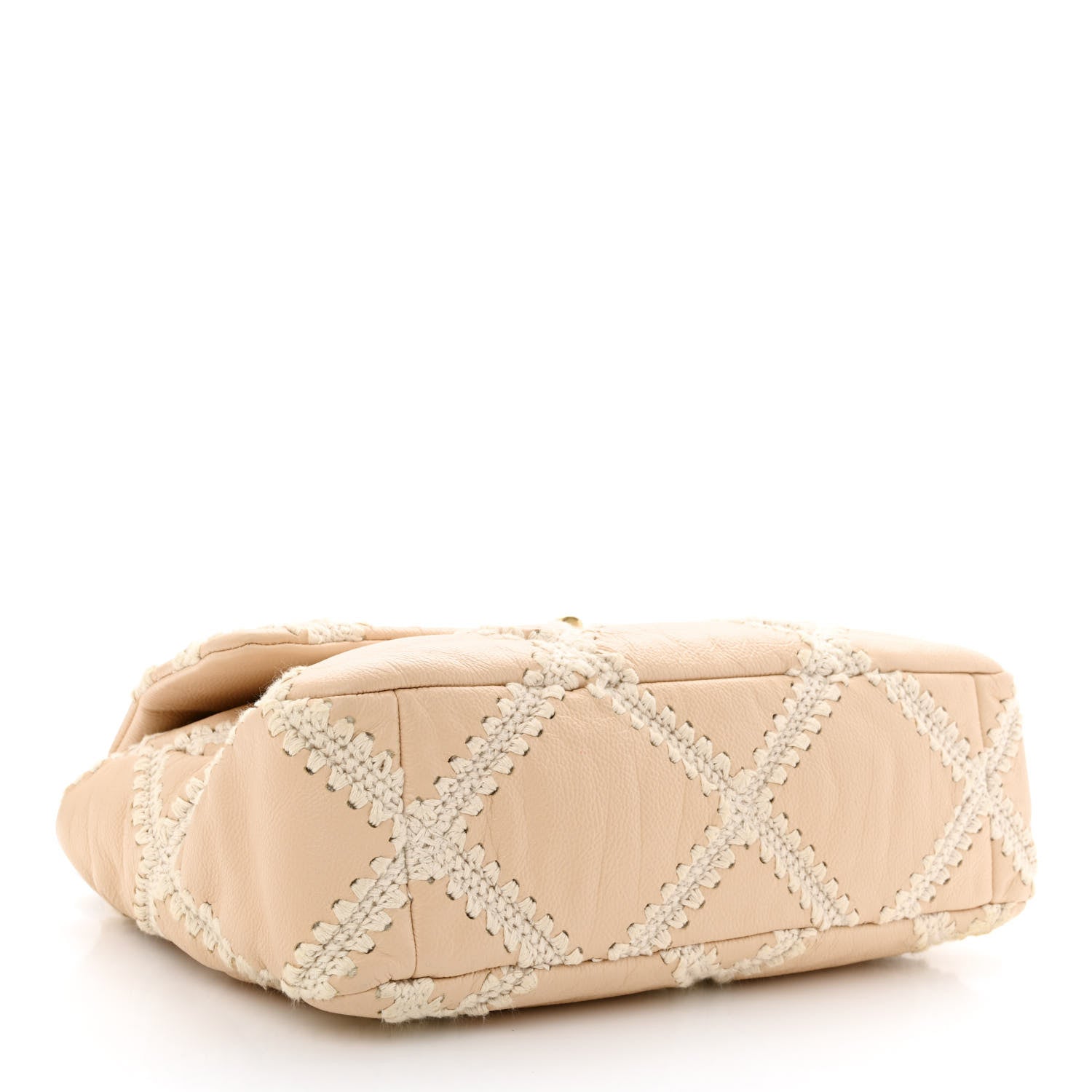 Chanel Calfskin Crochet Large Chanel 19 Flap Beige 4 of 10