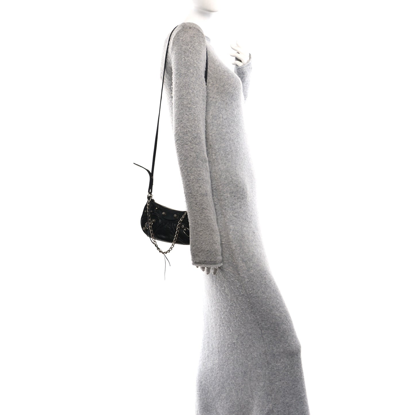 Agneau Arena Le Cagole Mini Purse With Chain Black