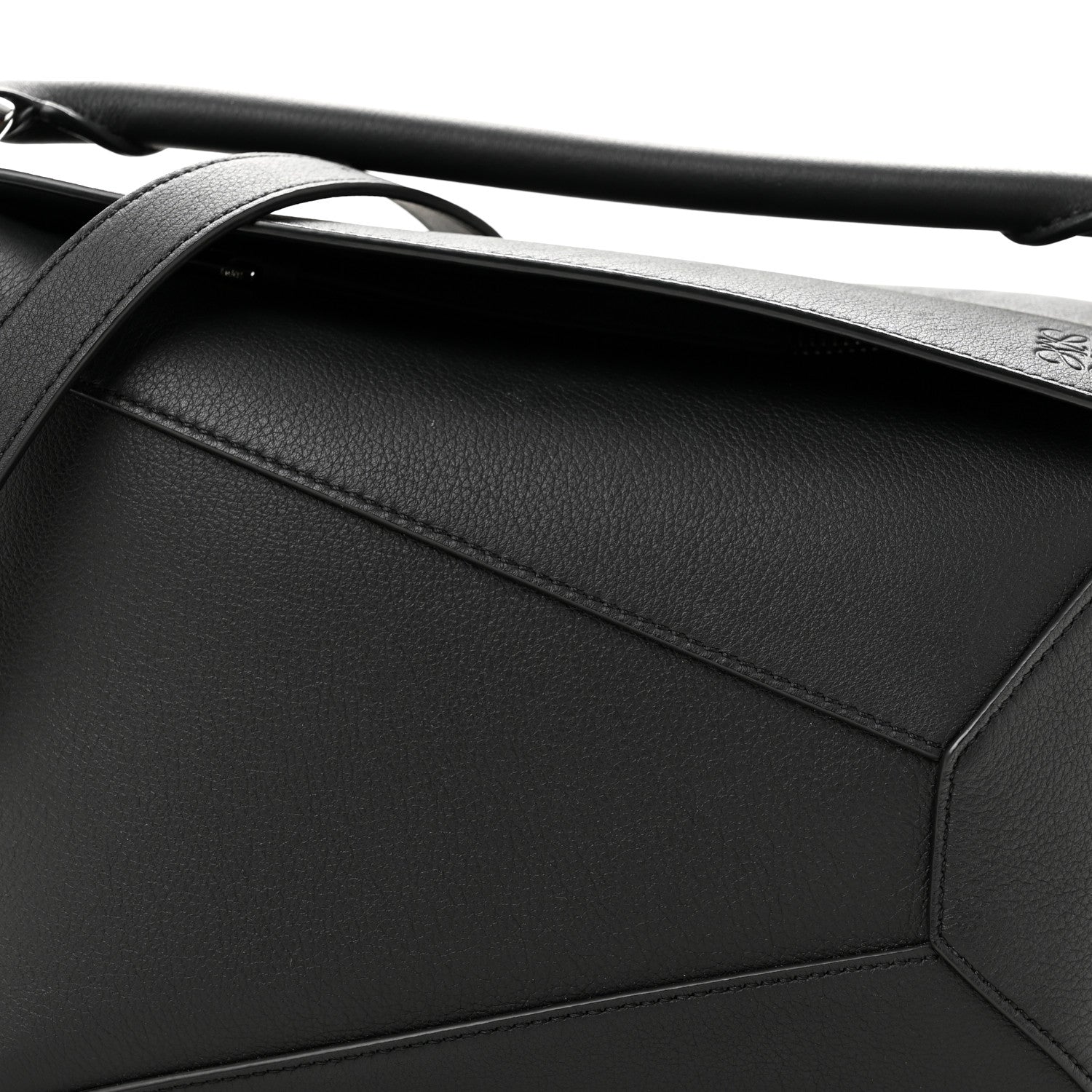 Loewe Calfskin Small Puzzle Edge Bag Black 8 of 12