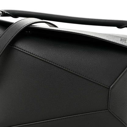 Loewe Calfskin Small Puzzle Edge Bag Black 8 of 12