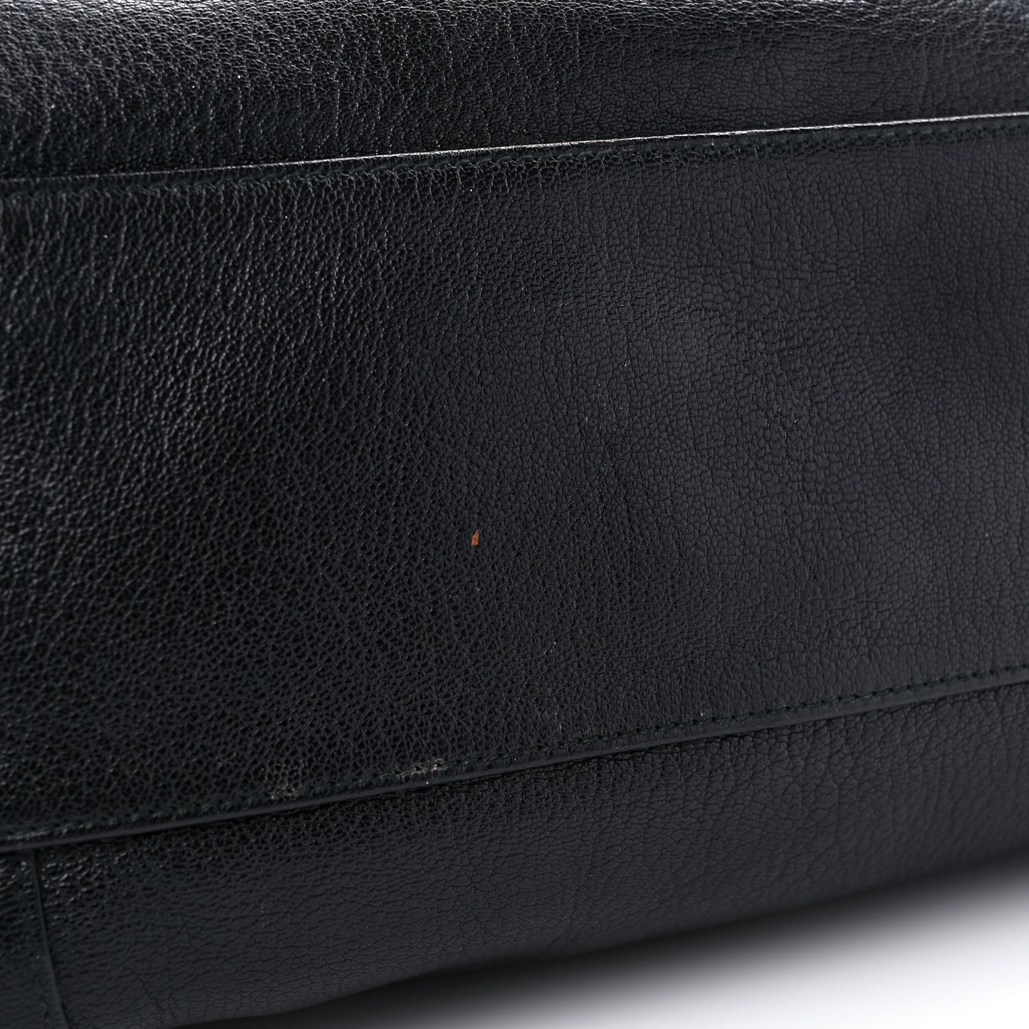 Chevre Silver Metallic Edge Hardware Velo Black