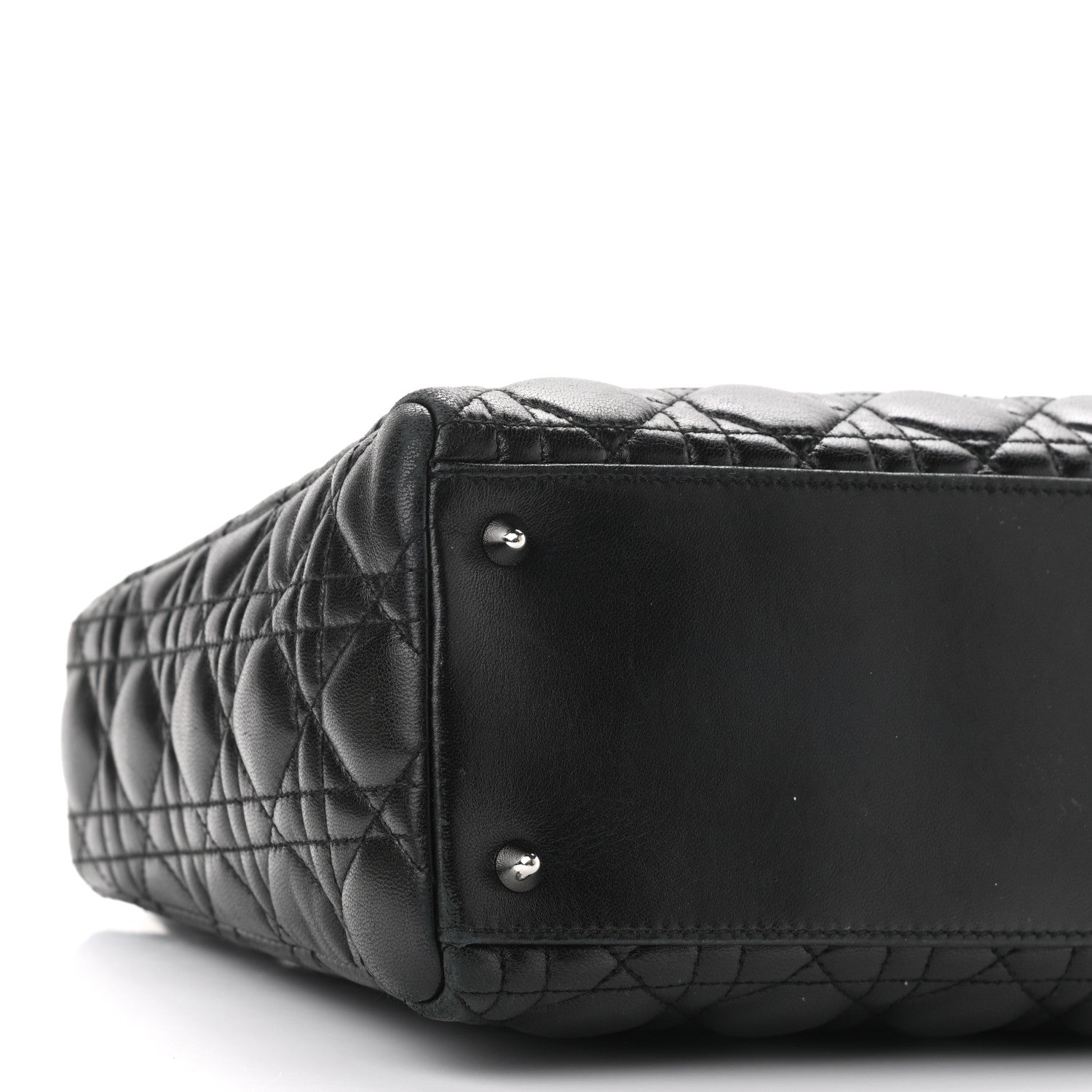 Christian Dior Lambskin Cannage Medium Lady Dior Black 8 of 12