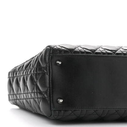 Christian Dior Lambskin Cannage Medium Lady Dior Black 8 of 12