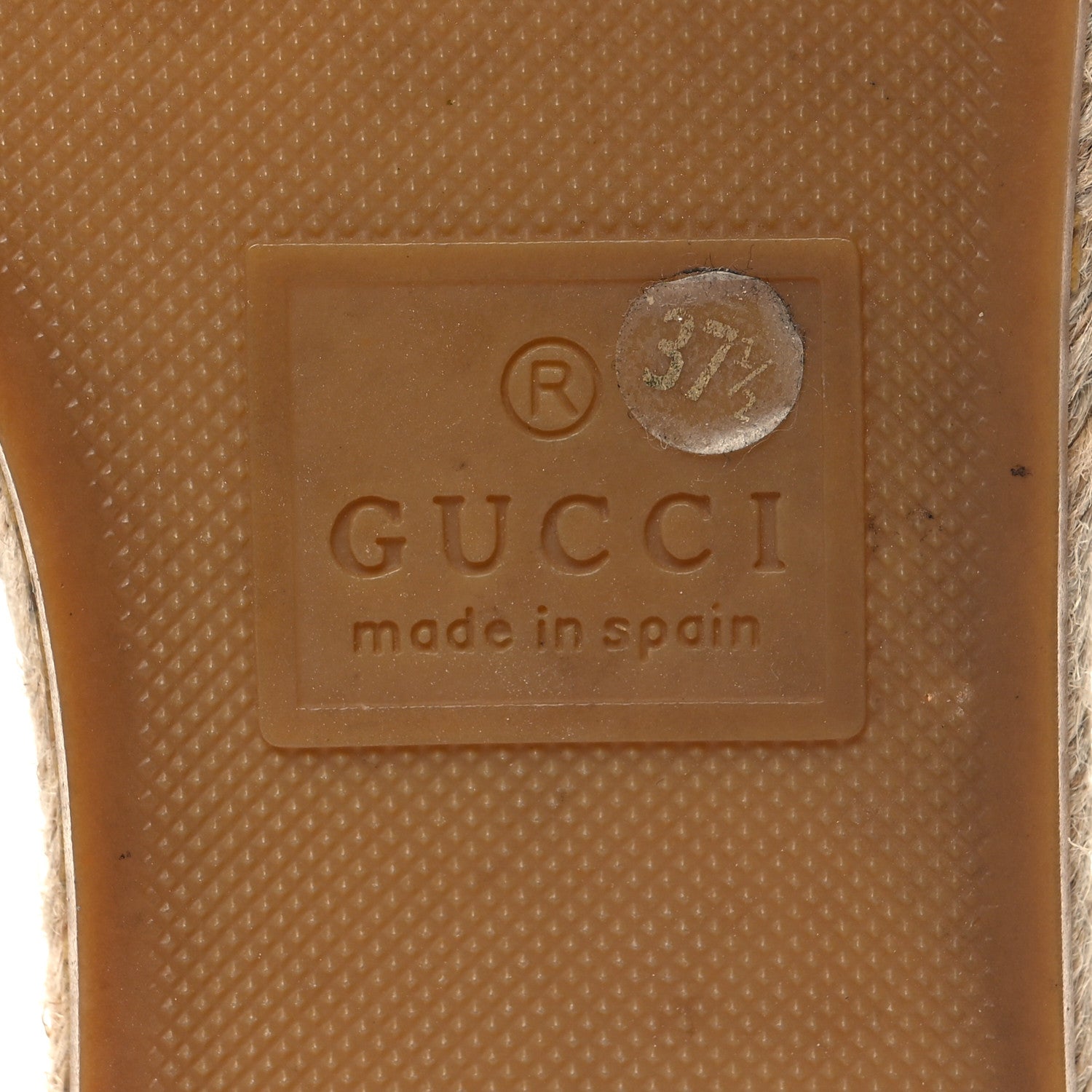Gucci Monogram Matelasse GG Marmont Espadrille 20mm Slide Sandals 37.5 Beige Ebony Black 8 of 9