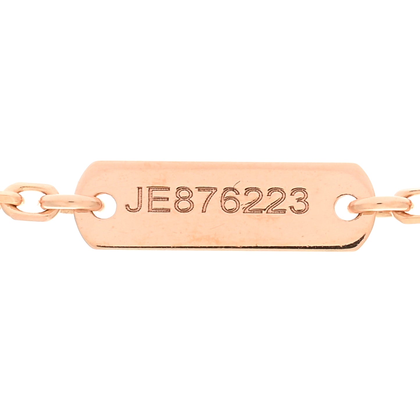18K Rose Gold Diamond Bulls Eye Vintage Alhambra Pendant Necklace