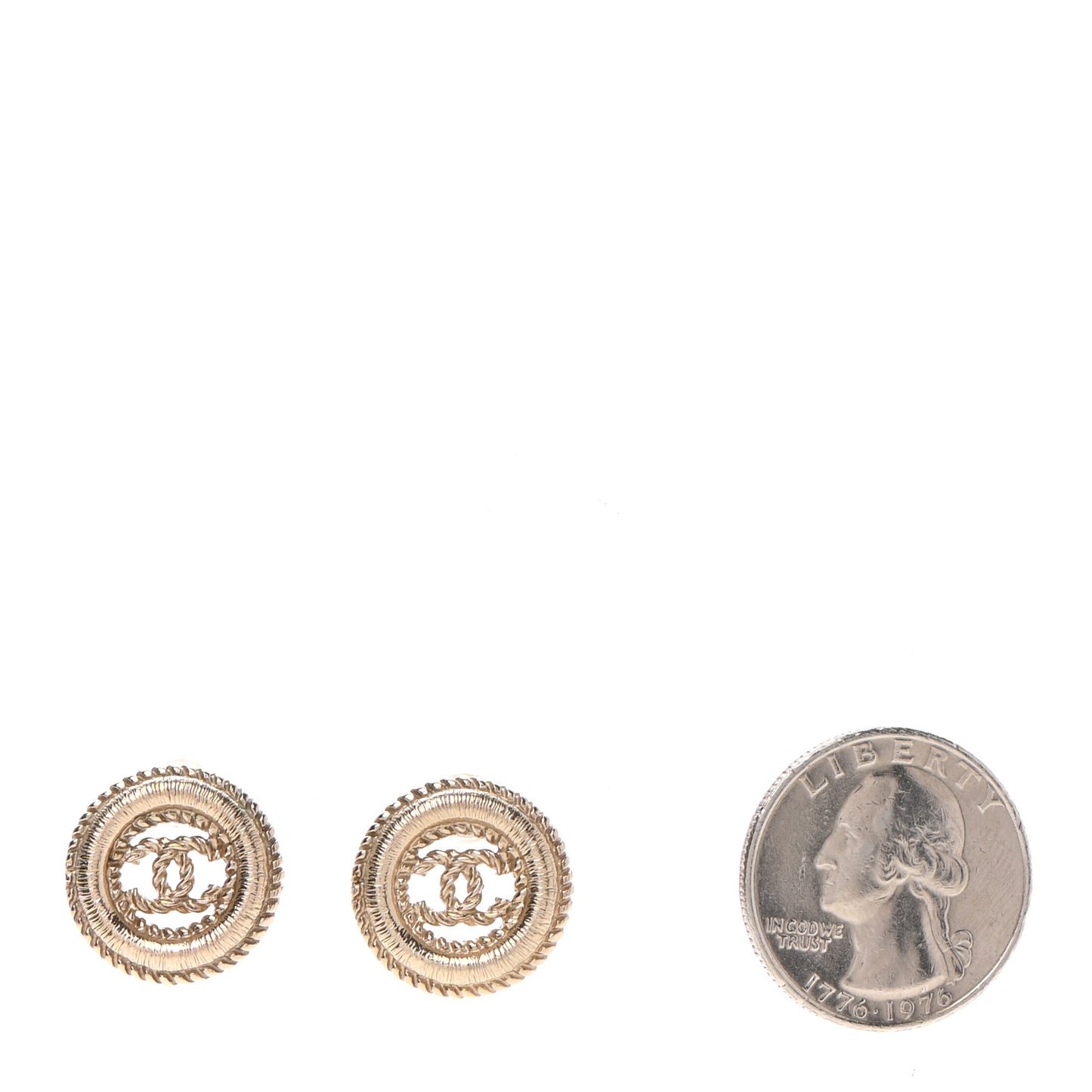 CC Round Earrings Gold