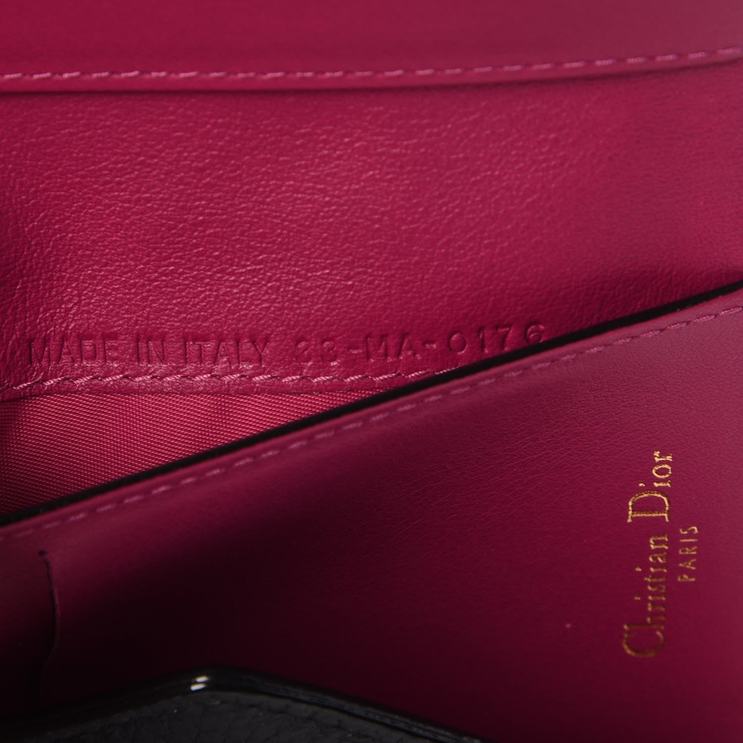 Christian Dior Bullcalf Diorissimo Medium Envelope Wallet Black 7 of 8
