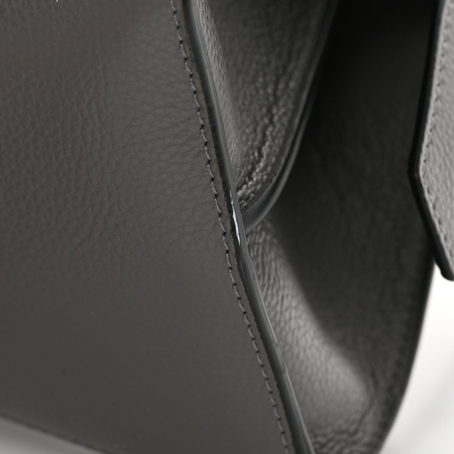 Grained Calfskin Neo Classic Silver Hardware S City Dark Grey