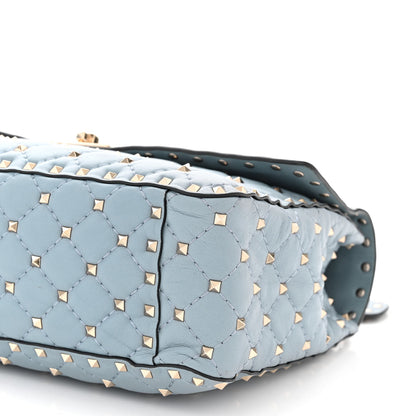 Valentino Garavani Lambskin Large Rockstud Spike Shoulder Bag London Stone 9 of 10