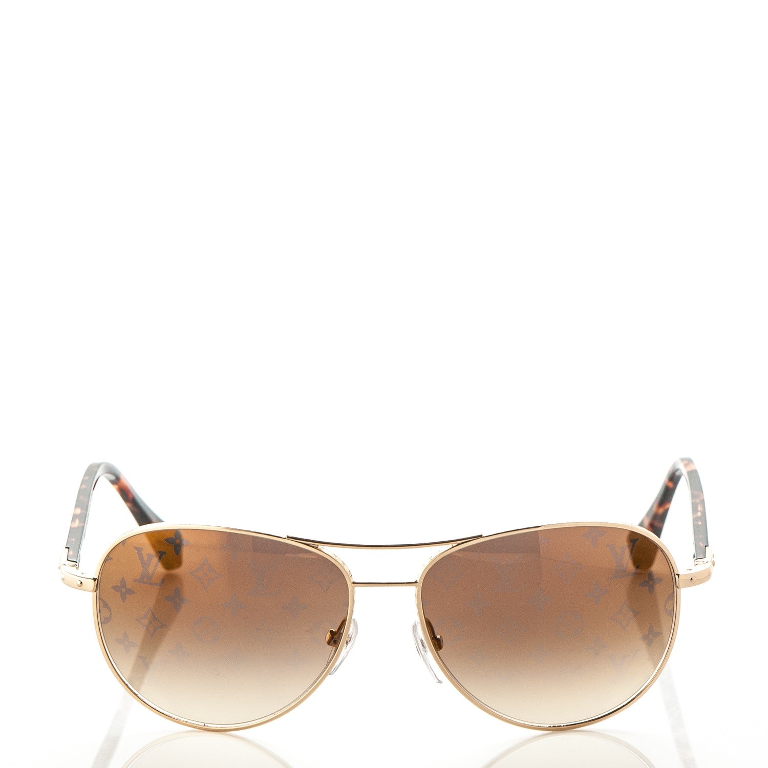 Louis Vuitton Conspiration Pilote Sunglasses Z0164U Gold 2 of 7