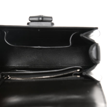 Gucci Boarded Dyana Lux Calfskin Web Monochrome Small Bamboo 1947 Top Handle Bag Black 6 of 8