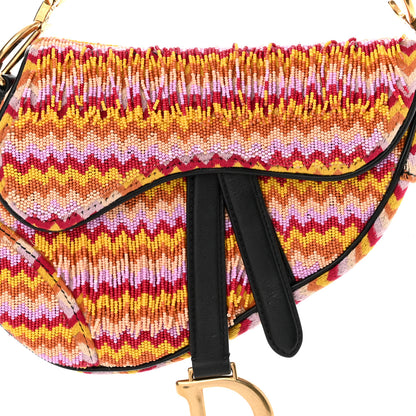 Christian Dior Embroidered Fringe Beaded Mini Saddle Bag Multicolor 8 of 13