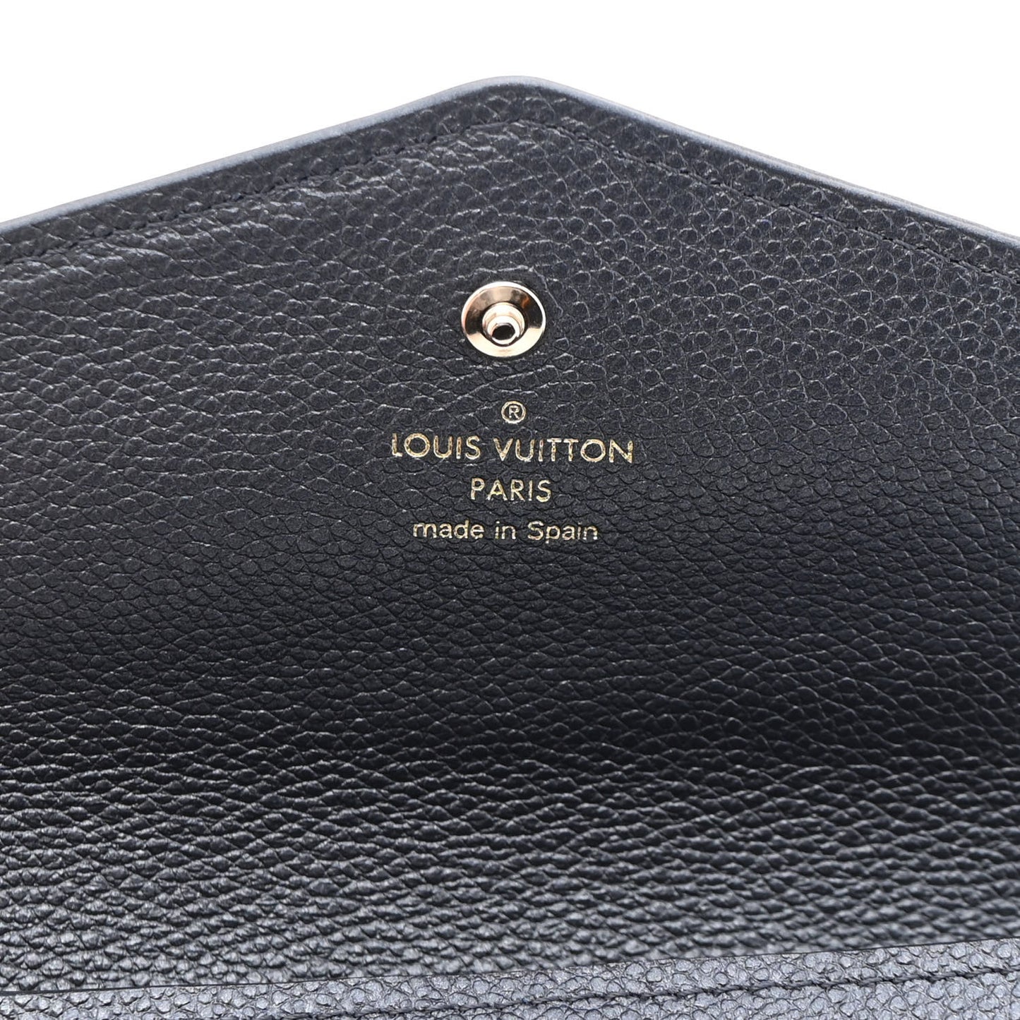 Metallic Empreinte Monogram Crystal Flower Sarah Wallet Navy Blue