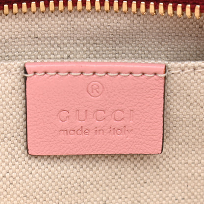 Gucci Azalea Calfskin Enamel Matelasse Diagonal Small Torchon GG Marmont Chain Shoulder Bag New Cherry Red Wild Rose 6 of 10