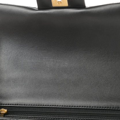 Chanel Lambskin Quilted Mini Top Handle Rectangular Flap Black 11 of 12