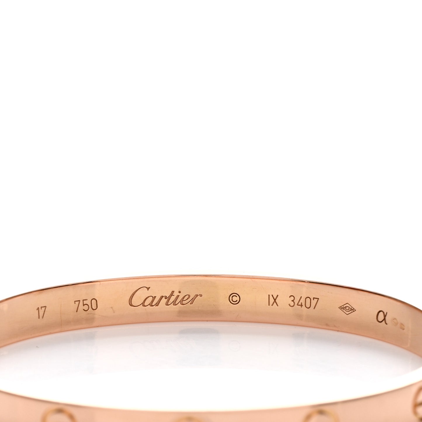 18K Pink Gold LOVE Bracelet 17