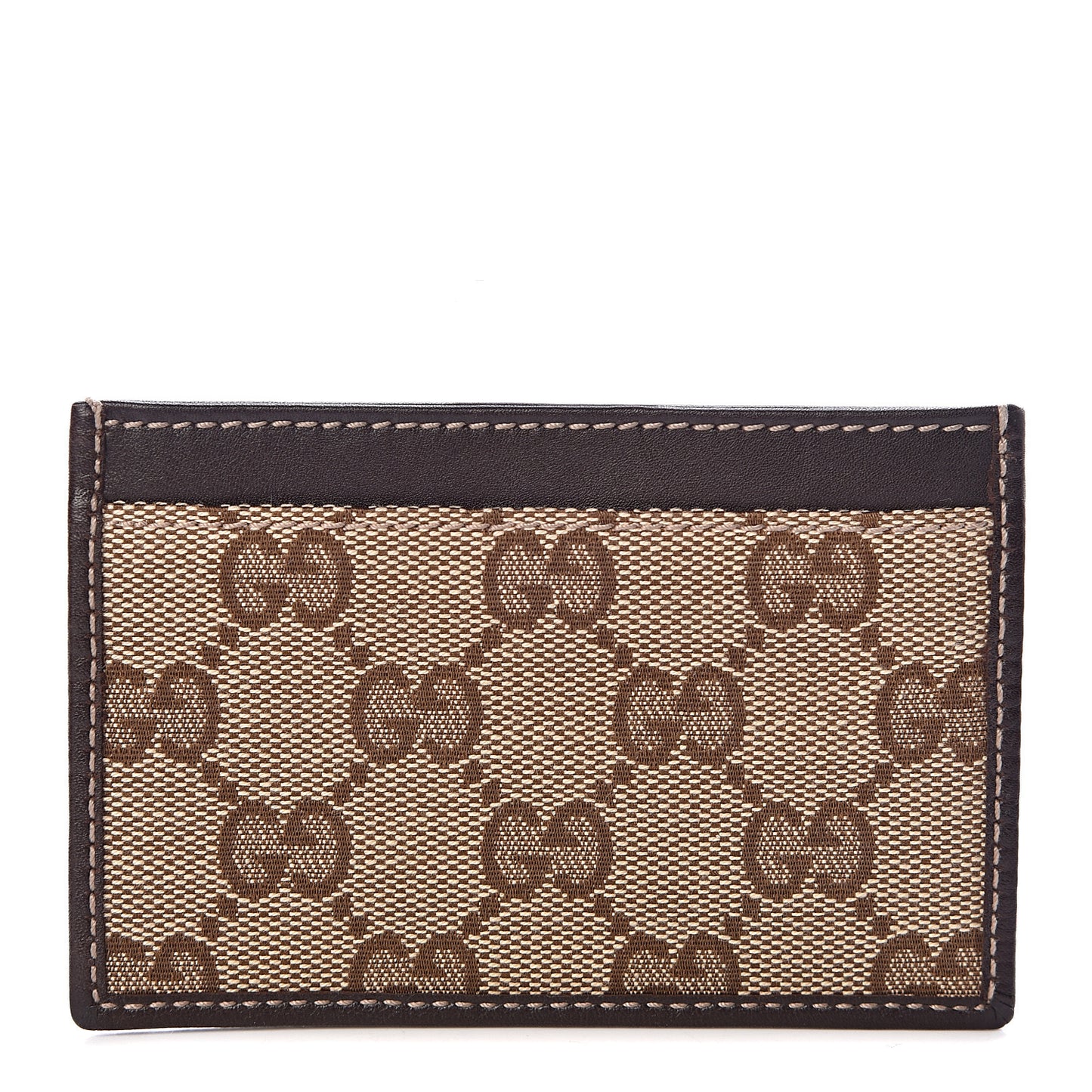 GG Monogram Card Holder Dark Brown