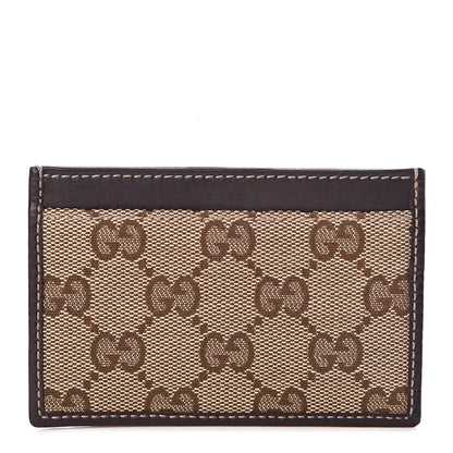 Gucci GG Monogram Card Holder Dark Brown 1 of 6