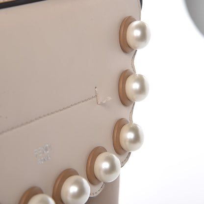 Fendi Vitello Century Pearl Bi-Color Scalloped Back to School Backpack Cuoio Camelia 8 of 8