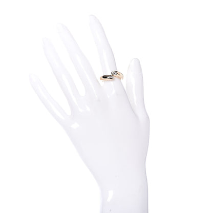 Cartier 18K Yellow Gold Diamond Ellipse Deux Tetes Croisees Bypass Ring 53 6.25 2 of 5