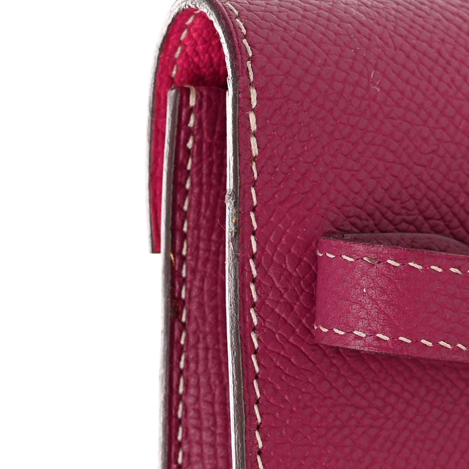 Hermes Epsom Candy Kelly Longue Wallet Tosca Rose Tyrien 15 of 17