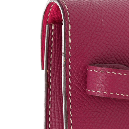 Hermes Epsom Candy Kelly Longue Wallet Tosca Rose Tyrien 15 of 17