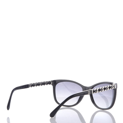 Chanel Cat Eye Chain Polarized Sunglasses 5260-Q Black 4 of 8