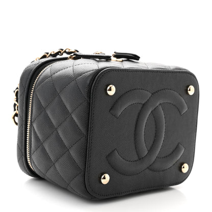 Chanel Caviar Quilted Small CC Vanity Case Black 4 of 14