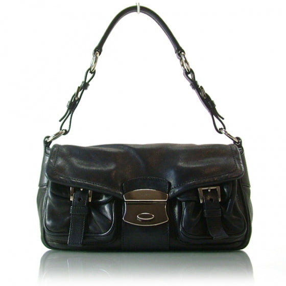 Prada Leather Rocket Antic Lock Black 1 of 12