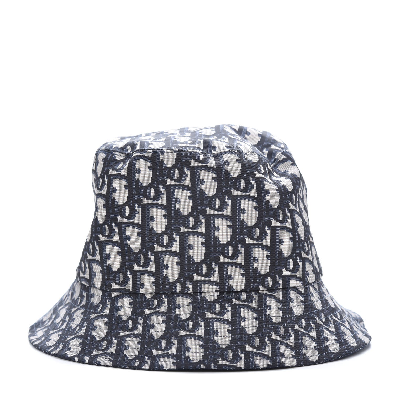 Christian Dior Oblique Reversible Teddy-D Brim Bucket Hat 58 Blue 1 of 11