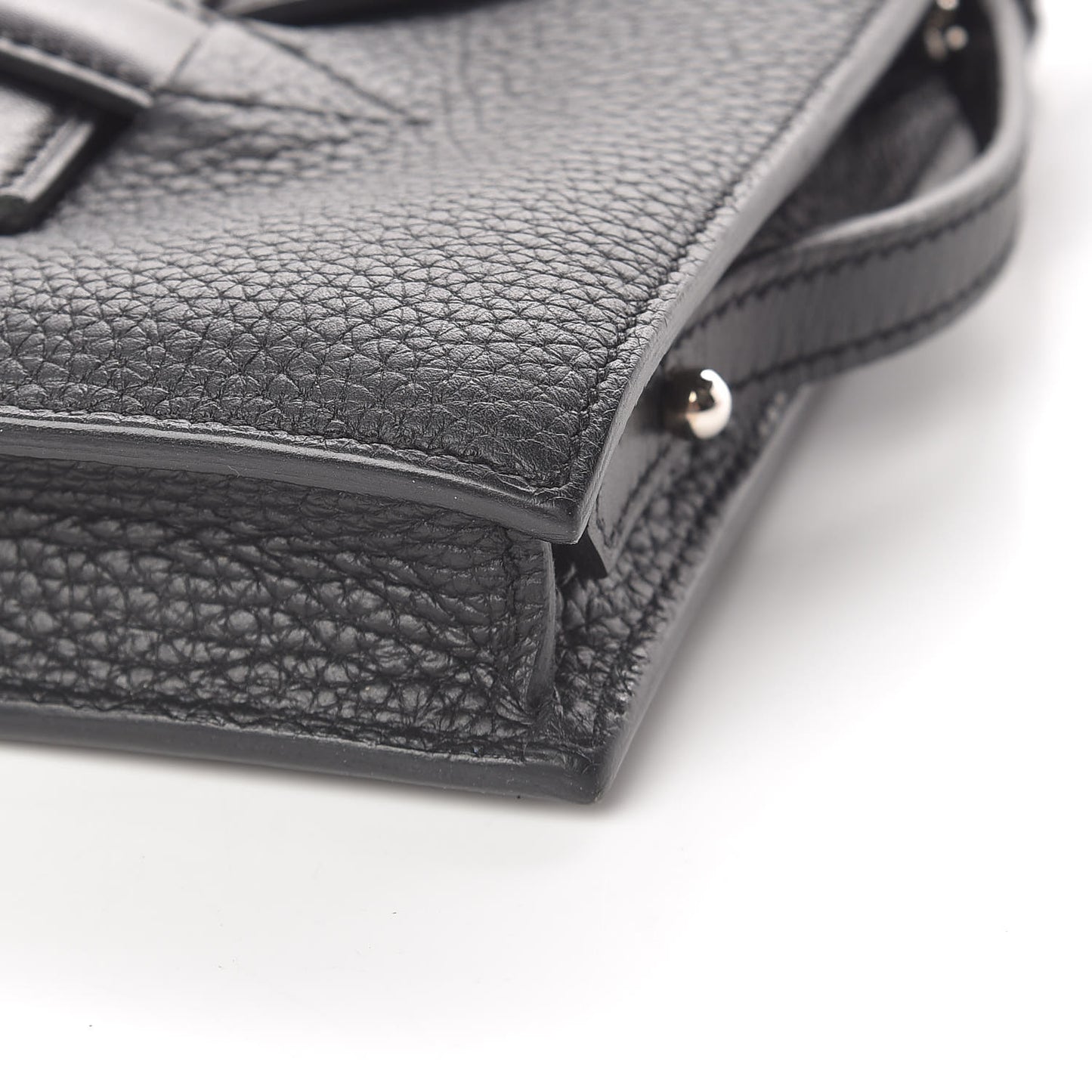 Box Taurillon Clemence Faco Clutch Black