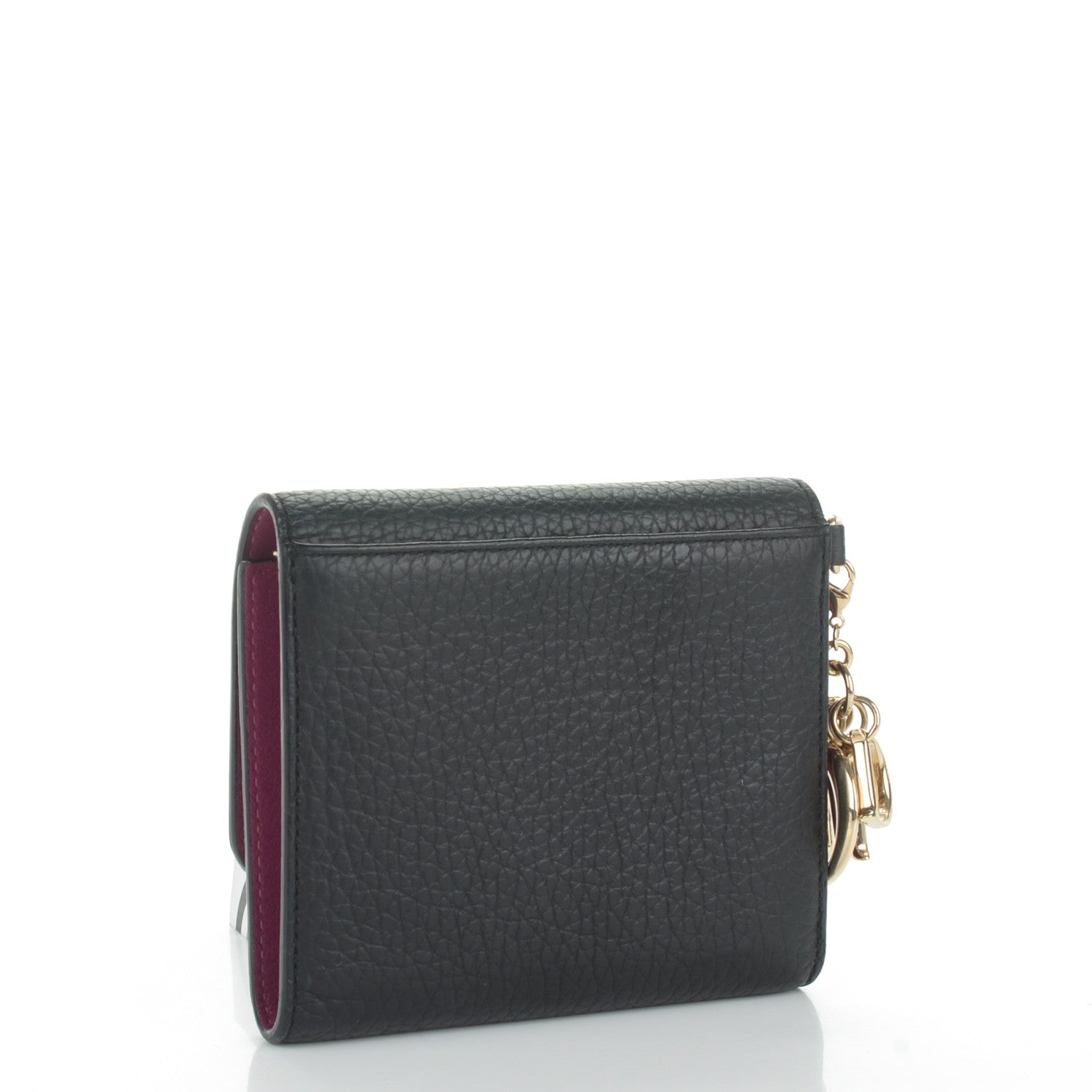 Christian Dior Bullcalf Diorissimo Compact Wallet Black 3 of 8