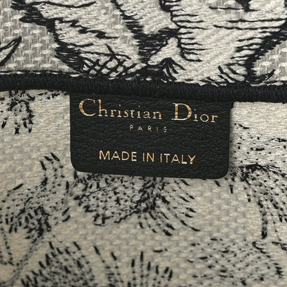 Christian Dior Canvas Embroidered Large Toile De Jouy Book Tote White Black 6 of 9
