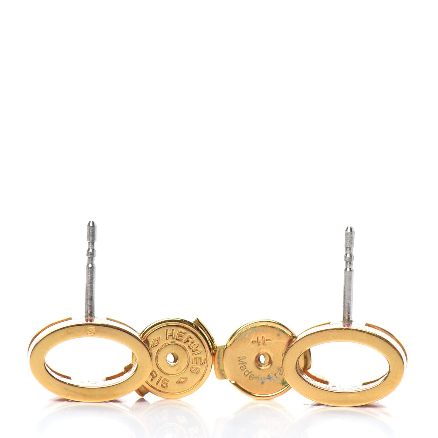 Gold Lacquered Pop H Earrings Rose Extreme