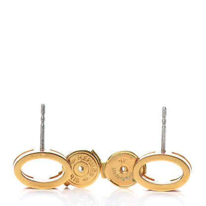 Hermes Gold Lacquered Pop H Earrings Rose Extreme 3 of 3