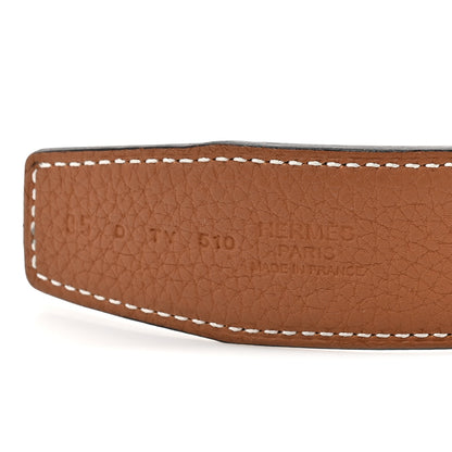 Hermes Box Togo 32mm H Belt 85/34 Black Gold 4 of 4