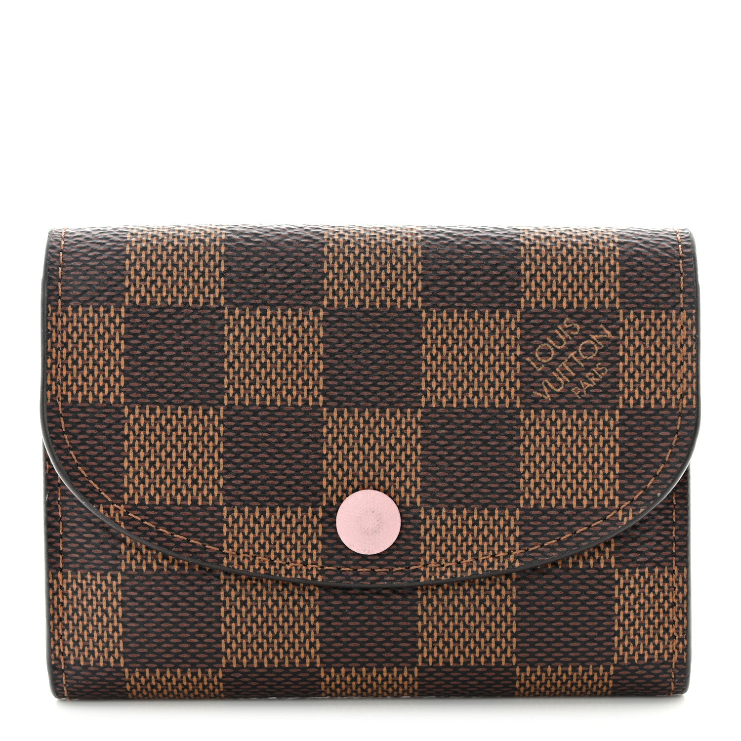 Louis Vuitton Damier Ebene Rosalie Coin Purse Rose Ballerine 1 of 8