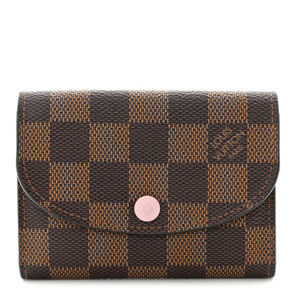 Louis Vuitton Damier Ebene Rosalie Coin Purse Rose Ballerine 1 of 8