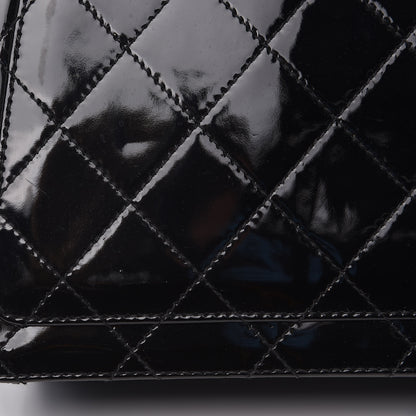Chanel Patent Quilted CC Shoulder Bag Black 12 of 15